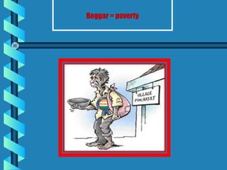 Beggar = poverty
 