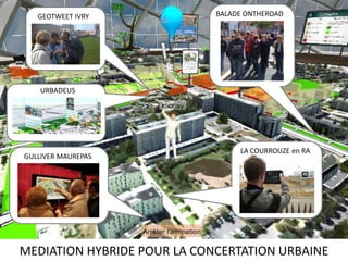 BALADE ONTHEROADGEOTWEET IVRYURBADEUSLA COURROUZE en RAGULLIVER MAUREPASMEDIATION HYBRIDE POUR LA CONCERTATION URBAINE