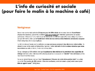Le Télégramme Les nouvelles facettes du journalisme IFRA - 2008-2009
Cap’ Com - Cyrille Frank / ESJ Pro septembre 2018
L’i...
