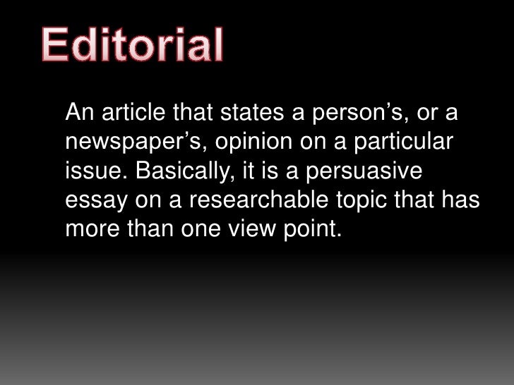 How to write an editorial or opinion piece