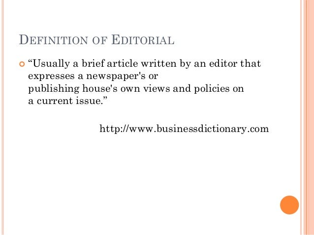 Editorials