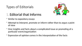EDITORIAL WRITING Powerpoint Presentation | PPTX