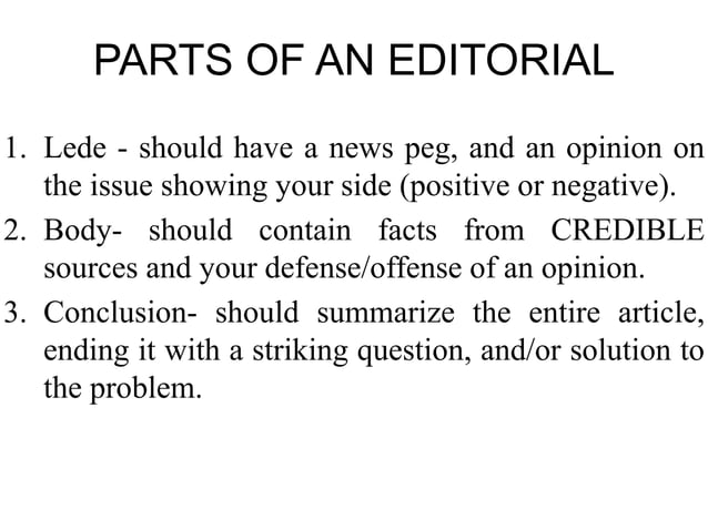 Editorial Writing Training Presentation Ppt