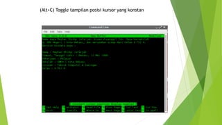 (Alt+C) Toggle tampilan posisi kursor yang konstan
 