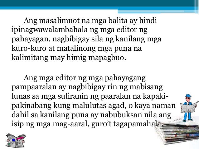 Pagsulat Ng Editoryal Ppt