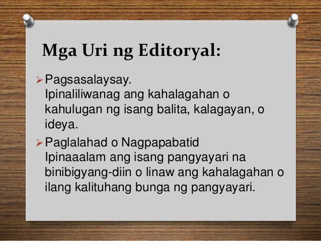 Editoryal O Pangulong Tudling