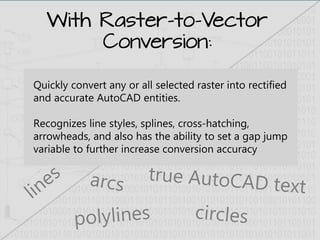 Mastercam Raster Vector Raster Editing & Raster to Vector Conversion, Easy with GTX Tools | PDF