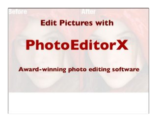 Edit Pictures with PhotoEditorX