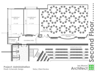 Ian Moxon
Architect
Project: Administration
Phase: Schematic Design Status: Client Review
SecondFloor……...
 
