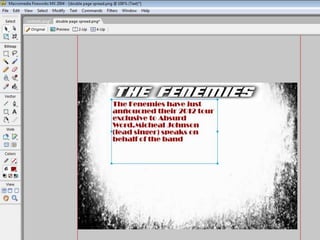 Edits to double page spread