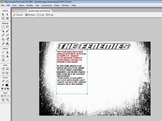 Edits to double page spread