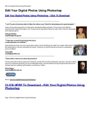Edit Your Digital Photos Using Photoshop


Edit Your Digital Photos Using Photoshop
Edit Your Digital Photos Using Photoshop - Click To Download
Free, Buy, Full Version, Cracked, Free Download, Full Download, Nulled, Review, key, kEygen, Serial No, Serial Number, Serial Code, Patched, Registration Key, Registration Code, Plugin, Plug
in, Working

" I am 73 years old and was able to follow the videos easy. Thank for developing such a great program. "
I have only used this program for a couple day's and already editing my photos. This program is the ultimate
teaching tool for Adobe PhotoShop. I am 73 years old and was able to follow the videos easy. Thank for developing
such a great program.
Hildegard Patton
hmpatton@knology.net

" Thank you so much for giving me the key to
a really great piece of software. "
I have learned so much. I am sure I would not be able to 'unlock' photoshop by myself. As a matter of fact when I
first downloaded it I sat here and stared at it forever. Thank you so much for giving me the key to a really great
piece of software.
Cathy Wild
cswild@optonline.net

"These video's seem to do what was promised"

I've tried a few other video programs for Photoshop, but they left me feeling inadequate. However so far these video's
seem to do what was promised. I've only recently gotten them, and have worked my way through the first few, but I'm
looking forward to 'excelling' at Photoshop in a short time. Thanks.
Dolan Suggs
dolan994@bellsouth.net




About : Edit Your Digital Photos Using Photoshop


CLICK HERE To Download - Edit Your Digital Photos Using
Photoshop
Free, Buy, Full Version, Cracked, Free Download, Full Download, Nulled, Review, key, kEygen, Serial No, Serial Number, Serial Code, Patched, Registration Key, Registration Code, Plugin, Plug
in, Working

Tags : Edit Your Digital Photos Using Photoshop Edit Your Digital Photos Using Photoshop Free, Edit Your Digital Photos Using Photoshop Full Download, Edit Your
Digital Photos Using Photoshop Cracked, Edit Your Digital Photos Using Photoshop Nulled,Edit Your Digital Photos Using Photoshop Key, Edit Your Digital Photos Using Photoshop Keygen, Edit
Your Digital Photos Using Photoshop Serial No, Edit Your Digital Photos Using Photoshop Serial Number, Edit Your Digital Photos Using Photoshop Serial Code, Edit Your Digital Photos Using
Photoshop Patched, Edit Your Digital Photos Using Photoshop Registration Key, Edit Your Digital Photos Using Photoshop Registration Code,Edit Your Digital Photos Using Photoshop Registration
Number, Edit Your Digital Photos Using Photoshop Plugin, Edit Your Digital Photos Using Photoshop Working
 