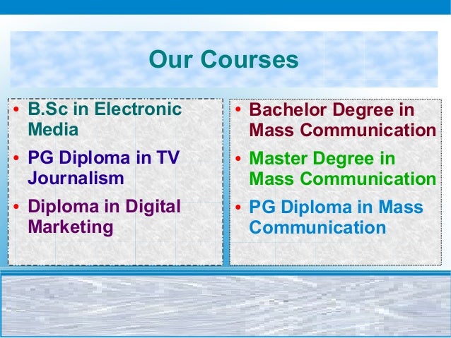Journalism courses