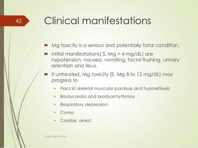 magnesium toxicity antidote