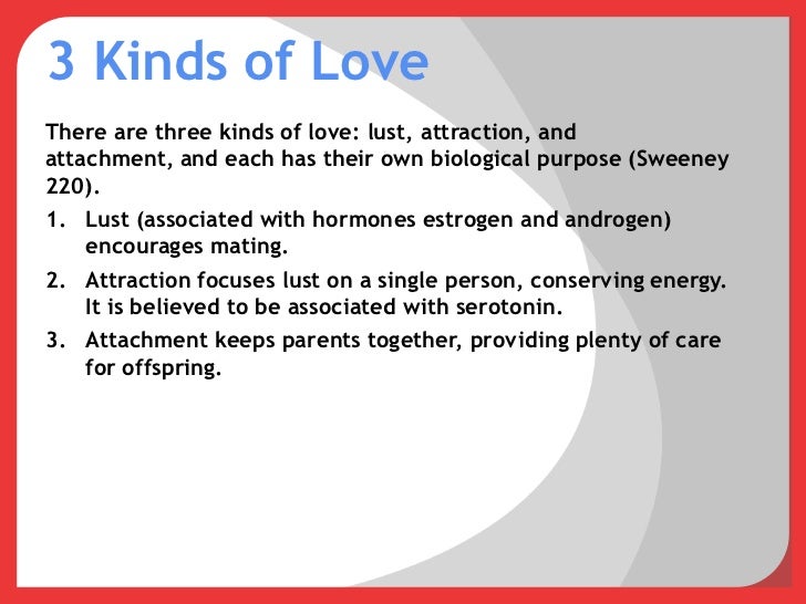 what are the 3 different kinds of love