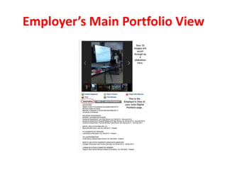 Employer’s Main Portfolio View
 