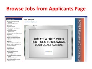 Browse Jobs from Applicants Page
 