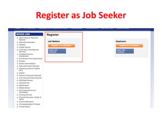 Register as Job Seeker
 