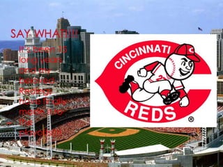It’s been 15 long years and my beloved Redlegs have finally made it to the playoffs!!!! 