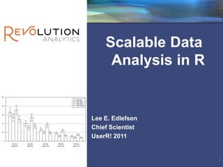 Scalable Data
     Analysis in R


Lee E. Edlefsen
Chief Scientist
UserR! 2011


                     1
 