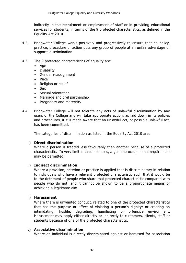 discrimination at work examples