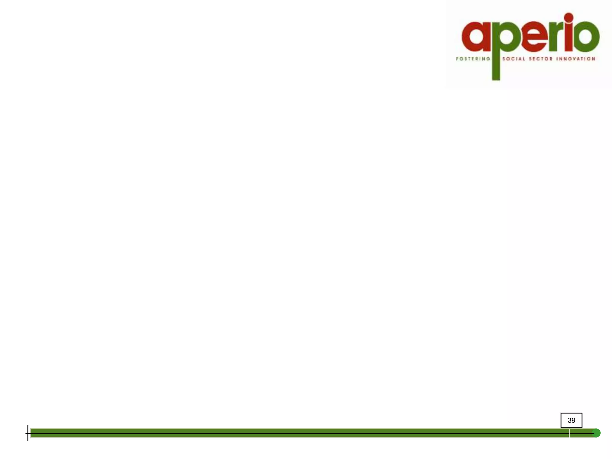 Strategic Planning SessionJohn BakerAperio215 Spadina Ave Suite  170Toronto, ONM5T 2C71-800 -479-2782www.aperio.caEnd of Presentation