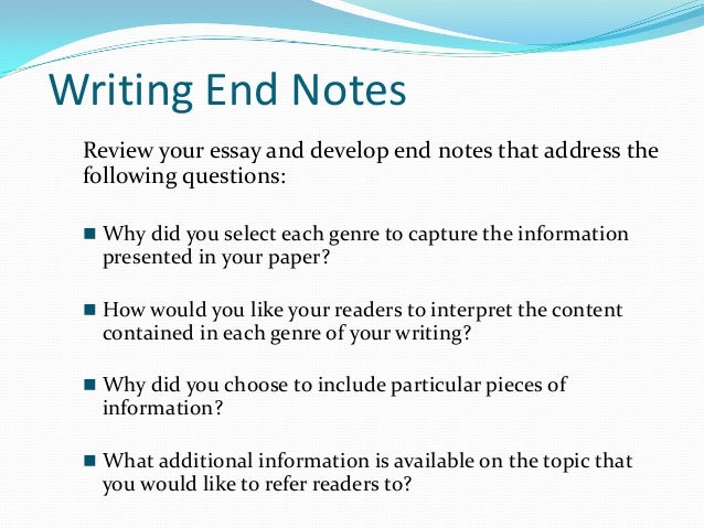 end notes end notes