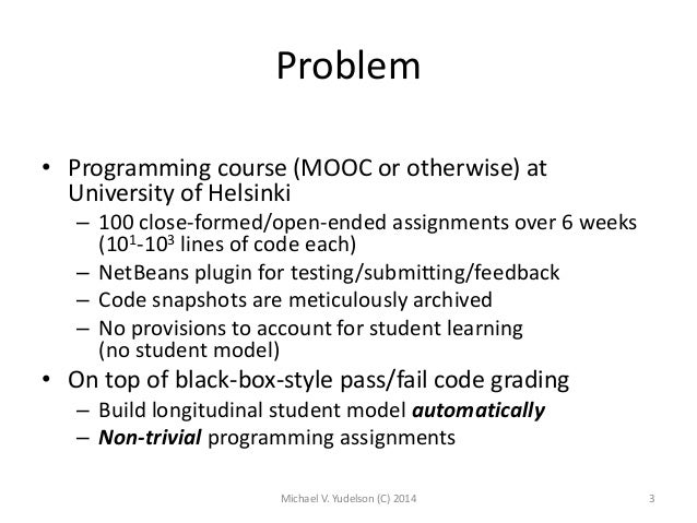 Edm14 Investigating Automated Student Modeling In A Java Mooc