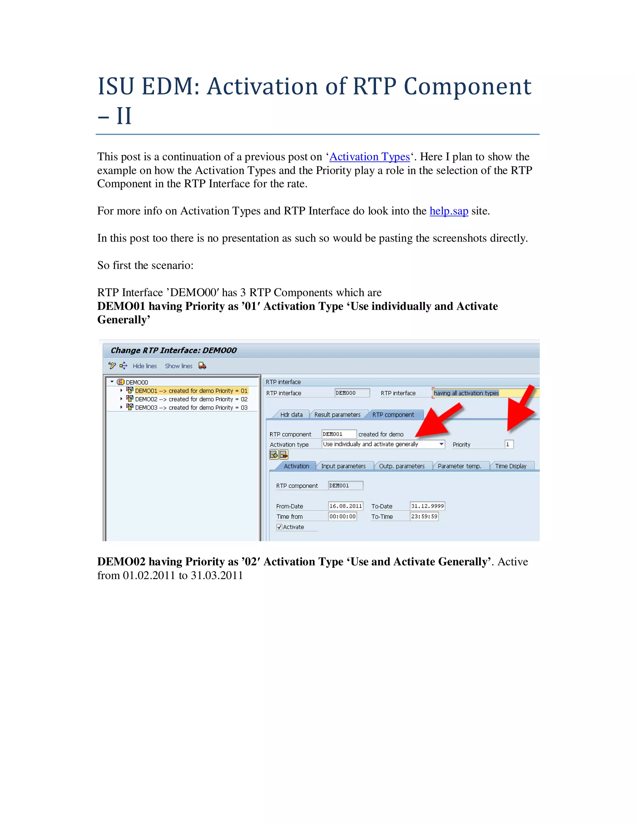 Sap Rtp EDM Activation of RTP Components II | PDF
