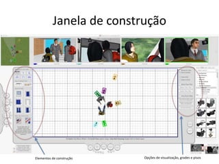 Janela de construção
Elementos de construção Opções de visualização, grades e pisos
 