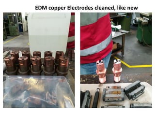 EDM copper Electrodes cleaned, like new
 