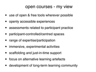 Towards Open & Connected Learning
