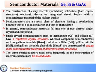 Fundamentals of Electronic Devices and Semiconductor Materials | PPTX