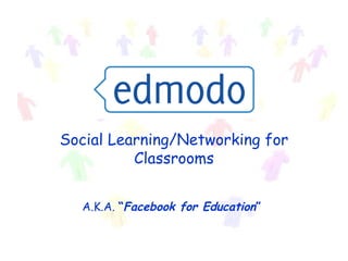 Social Learning/Networking for Classrooms A.K.A.  “ Facebook for Education ”   