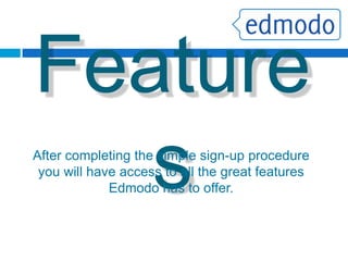 Home ScreenThe home screen contains a feed of recent posts and events relevant to your profile. It also contains links to other options and settings. The feed can be filtered by group or class.