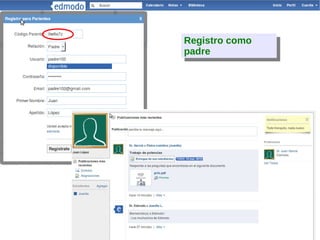 Profesores: obtención del código de un alumno para sus padres 1 2 3 
