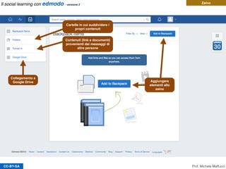 CC-BY-SA Prof. Michele Maffucci
Il social learning con edmodo - versione 2
Invio test - insegnante -> allievo
PAGINA DELLO STUDENTE
 