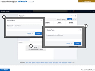 CC-BY-SA
Il calendario
Prof. Michele Maffucci
1
2
3
Il social learning con edmodo - versione 2
 
