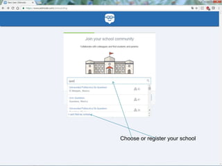 Choose or register your school