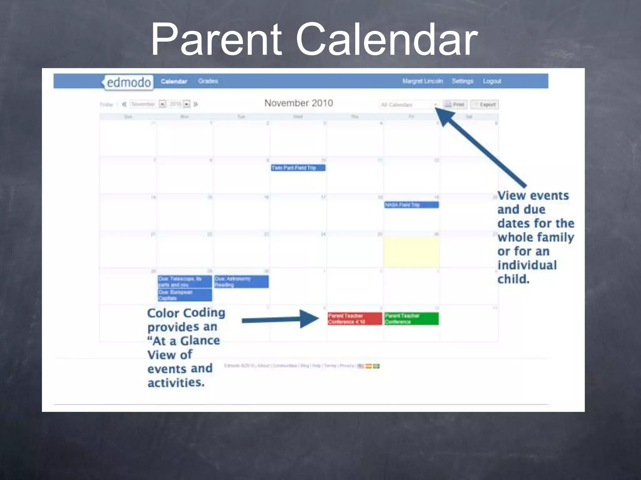 Parent Calendar
 
