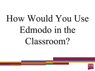 How Would You Use Edmodo in the Classroom? 