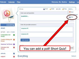 You can add a poll! Short Quiz ! 