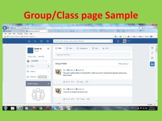 Group/Class page Sample
 