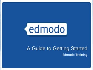Edmodo Training
A Guide to Getting Started
 