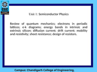 Electronic Devices and Semiconductor Physics | PPTX