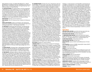 20 More itemsaddeddaily!Edmonton, AB | April 25–28, 2017 (Tue–Fri)
MidlandTW2500 16 FtTridem • 2012 Midland MG30TW2500T/A • 2- Midland
MG30TW2500T/A • 2009 MidlandTridem Pup • 2008 MidlandTridem Lead • 2014
RWay 36 FtTridem • 2010Side Dump Industries 26 FtSuper B-Train Lead • 2010
Side Dump Industries 24 FtSuper B-Train Pup.
23- CAR HAULERTRAILERS: 2013 CottrellCX5308 55 x 9 FtT/A 8Car Double Deck
• 2008 Double A 18 x 7 FtT/A • Double A 16 Ftx 7 Ft 3 In.T/A • 2008 Felling 18 Ft
T/A • 2015 Forest River Lightning 20 x 8 FtT/A Alum Enclosed • 2008 Fox 20 x 7 Ft
T/A • 2010 Kaufmann 56 FtT/A • 3- Unused - 2017 LoadTrail 20 Ftx 6 Ft 11 In.T/A
• Unused - 2017 LoadTrail 18 Ftx 6 Ft 11 In.T/A • 2011 LoadTrail 18 Ftx 6 Ft 11 In.
T/A • Unused - 2017 LoadTrail 18 Ftx 6 Ft 11 In. • 2014 Maplelawn HD18 18 FtT/A
• 2014 NNCH24 24 Ftx 6 Ft 8 In.Tridem • 2011 Rainbow 16 Ftx 8 Ft 2 In.T/A •
Roadblazer 20 x 7 FtT/ATilt • 2014 Roadclipper Enterprises I • RTTrailers 22 x 8 Ft
T/A •SWS 20 x 7 FtT/A •Trailtech 16 Ftx 6 Ft 6 In.T/A • UFA 20 FtT/A • UFA.
REEFERTRAILERS: Great Dane 31 FtT/A • Great DaneT/A.
STOCKTRAILERS: 4Star 20 FtT/AAluminum Horse •Silverlite 18 FtT/AAluminum
Horse.
GRAIN  SILAGETRAILERS:Castleton 25 FtS/A Hopper • 2015 Lode King 30 Ft
Super B-Train • Lode King 30 FtSuper B-Train • 2015 Lode King 28 FtSuper B-Train •
Lode King 28 FtSuper B-Train • 2- Lode King HopperSuper B-Train.
42- VANTRAILERS: 2009 AmeritrailCargoT/A Enclosed • 2012 Atlas AU612SA 6
Ft X 12 Ft Enclosed • 2013 Cargo Mate 22 x 8 FtT/A Enclosed • 2013Cargo Mate
8.520TA3 20 FtT/A Enclosed • 2012Chassis King 45 FtT/A • 2016 Forest River
Cargo Mate 26 FtT/A Enclosed • 2012 Forest River 20 FtCargo Enclosed • Forest
River IncVTSC58SA 9 Ft Enclosed • 2008 Forest River IncAP8.524TA4 24 Ft
T/A Enclosed • Freuhauf FB9F2W45102CT 45 FtT/A Parts • Fruehauf 53 FtT/A •
Fruehauf FG8F245120 45 FtT/AStorage • Great Dane 28 FtS/A • Great DaneTridem
• 2011 HH 16 Ft Enclosed • Haulmark 28 FtT/AV-Nose Enclosed • Haulmark27 Ft
T/A Enclosed • Haulmark 16 FtT/A Enclosed • 2008 HaulmarkT/A Heat Enclosed •
Interstate 16 FtT/A Enclosed • Kentucky 53 FtT/A Drilling • 2015 LookT/A Enclosed
• Manac40 Ft • 2009 Mirage ExtremeSport 30 FtT/A Enclosed • North American
24 FtT/ACargo Enclosed • 2015 Novae Corp. 23 x 8 FtT/A Enclosed • Precisions
Provencal 28 Ftx 8 Ft 6 In.T/A Enclosed • Ram 45 FtT/A • RoyalCHT70-820-72
Enclosed • Royal 32 FtT/A Enclosed • Southland 22 FtT/A Enclosed •Starlite 18
FtT/A Enclosed • 2-Stoughton 53 FtT/A • 2015SureTracProSeries 44 FtTridem
GooseneckEnclosed •TrailmobileC98A2S 45 FtT/AToolCrib •Trailmobile 48 Ft
Tridem Mud Pumping • 2- Utility 53 FtT/A • Wabash 53 FtT/A HDD Mud • 2013
WellsCargo FT85164 16 FtT/A Enclosed • WellsCargo Auto WagonSpor 29 FtT/A
Enclosed.
12- VACUUMTRAILERS: 2011 DeloupeTridem • 2008 Ditch Witch FX30 800 Gallon
T/A Hydro Vac• Ditch witch FX30 Hydro Vac• 2011 Ditch Witch FX25T/A • Park
RebelTridem • Peerless 19570 Litre Quad/A • Proxy Weld 24708 LitreTridem •
SconaTC-350Tridem • 2008SconaTridem • 2- SconaTridem • WestechTridem.
33-TANKTRAILERS: 2009 Advance 18000 LitreTridem Pup • 2014 Brenner 29523
Litre Quad/A • 2-CustombuiltS/A • 2014 Dragon 11100 GallonTridem • 2009 Heil
38000 LitreTridem Lead • Homa 30000 LitreT/A • Jasper 22976 LitreTridem Water
• Jasper 22000 LitreTridem Water Pup • 2- 2013 Lazer Inox 44000 LitreTridem •
Lazer Inox 42000 LitreTridem • 2- LubbockMC311 5900 GallonT/A InsulatedCo2
• 2015 Meridian Platinum 3621 LitreT/A Fuel • Renn Pup • 2012StainlessTank
Eqpt 31800 Litre Quad/A • 2012StainlessTank Eqpt 24035 LitreTri/A Pup • 2011
Stephens 42000 LitreTridem • 2014  2013Tremcar 32000 Litre Quad/A • 2010
Tremcar 31000 Litre Quad/A • Wabash 21580 LitreTridem Water • Westank54500
Litre B-Train Lead • Westank 35500 LitreSuper B-Train Lead • Westank28000 Litre
Super B-Train Pup • Westank 28000 LitreSuper B-Train Lead • Westank26500 Litre
Super B-Train Pup • Westank 17400 Litre Super B-Train Pup • WestankSuper B-Train
Pup • 2- WestankSuper B-Train Lead • WestankB-Train Pup.
86- EQUIPMENTTRAILERS: 2014 Abu 30 Ftx 8 Ft 5 In.T/A Gooseneck• 2015Cross
Country D300AA • 2013CrossCountry • Custom Utility • 2016Custom Built 14 Ftx
8 Ft 3 In.S/A Utility •CustombuiltT/A • DiamondCRoadClipper 20 Ft Gooseneck
• 2014 Double A HB318-29T 29 FtT/ATilt Deck • 2015 Double A 32 FtTridem
Gooseneck• Double A 14 Ftx 6 Ft 4 In.T/A Utility • 2008 E W 20 x 8 FtT/A • 2015
Forest River Blazer Utility • FruehaufTilt Deck• Goertzen 22 Ftx 8 Ft 6 In.T/A Deck
Over • Goldstar 30 x 8 FtT/A Gooseneck• 2008 HH 24 Ft Enclosed V Nose Utility
• 2014 Haulmark27 x 8 FtT/A V-Nose • ITM INC• K S 29 Ftx 6 Ft 6 In.T/A • 2010
Load Max 23 Ftx 8 Ft 5 In.T/ATilt Deck• 2008 Load Max 20 x 8 FtT/A • 2013 Load
Trail 31 Ftx 8 Ft 6 In.Tridem Gooseneck• 2011 LoadTrail 30 Ftx 8 Ft 6 In.Tridem
• 2014 LoadTrail 24 x 8 FtT/A • Unused - 2017 LoadTrail 22 Ftx 6 Ft 9 In.T/ATilt
Deck• Unused - 2017 LoadTrail 22 Ftx 6 Ft 11 In.T/ATilt Deck• 2011 LoadTrail 14
x 7 FtS/A Utility • 2010 LoadTrail 12 x 7 Ft • 2012 LoadtrailCH8318072 18 x 7 FtT/A
• 2- 2012 LoadtrailCH8318072T/A • 2012 McElrath • 2014 Mirage MXL7X12TA2
Cargo 12 Ft Utility • 2014 Monarch 28 Ftx 8 Ft 6 In.Tridem Gooseneck• 2008
Norberts 25 Ftx 8 Ft 4 In.T/A Gooseneck• Oasis 32 FtTridem Gooseneck• 2012
Oasis 24 FtTridem • 2012 Performance PHTD9633 33 Ftx 8 Ft 6 In.T/A Gooseneck
• PJTrailers GN363 36 Ftx 8 Ft 6 In.Tridem Gooseneck• 2012 PJTrailers FD322 32
Ftx 8 Ft 6 In.T/A Gooseneck• 2017 PJTrailers 35 Ft Gooseneck• 2013 Precision 29
Ft 6 In. x 8 Ft 5 In.T/A Gooseneck• 2008 Rainbow 16 FtT/A • Renn 28 FtTridem •
RoadCFleetneck35 FtT/A Gooseneck• 2015 Roadclipper 45HDT 22 FtT/ATilt Deck
• 2012 Roadclipper Enterprises I FMAX212 27 FtT/A • 2015 Roadclipper Enterprises
ITri/A • 2009  2008SouthlandCEL260 18 x 7 FtT/A • 2- 2008SouthlandCEL260
18 FtT/A • 2009Southland 18 Ftx 6 Ft 6 In.T/A • 2014SureTrac36 Ft Gooseneck
• 2012SureTrac30 FtT/A •SWS 36 FtTridem Gooseneck• 2011TarnelCH7018T/A
• 2-Tarnel 36 Ftx 8 Ft 6 In.Tridem Gooseneck• Unused - 2018Titanium 41 FtT/A
Scissorneck• 2015TNT 27 Ftx 8 Ft 6 In.Tridem Gooseneck• Unused - 2015TNT 25
Ft •Trail •Trail King 24 FtT/ATilt Deck•TrailTeck26 FtT/A • 2012Trail-EzeTridem
•Trailtech L260 18 FtT/A • 2011Trailtech P230KGNBT 30 FtTridem Gooseneck•
2- 2013TrailtechTD220 22 FtT/A •TrailtechTD210 •TrailtechTD210T/AGooseneck
•Trailtech 38 Ftx 8 Ft 6 In.T/A Gooseneck • 2011Trailtech 35 Ftx 8 Ft 6 In.T/A
Gooseneck• 2011Trailtech 31 Ftx 8 Ft 6 In.T/A Gooseneck•Trailtech 29 Ftx 8 Ft
6 In.T/A • 2015Trailtech 24 FtTridem •Trailtech 22 Ftx 8 Ft 6 In.T/A GooseneckTi
•Trailtech 10 x 6 FtS/A Utility •TrailtechT/A • 2014Trailtech • Wren 24 FtTridem
GooseneckTilt Deck• 40 Ft Flatbed • 20 Ft • 2009 6-15JJ Flatbed • 2008 Flatbed.
REELTRAILERS:SweetwaterT/A • UbuiltT/A Hydraulic.
CONTAINERCHASSIS: Mond 30 FtT/AShipping •Strickland 20 FtT/AShipping.
31-TRAILERS: 2012 BenleeTASM28S 28 x 8 FtT/A Rolloff •Custom WeldT/A Boat
•Custombuilt 24 FtT/A Boat • 2008 Double A 14 FtT/A Dump • 2013 Double AT/A
Dump • 2008 Easy Load Boat • EscortS/A Boat • EZ Loader EXL96B 17-20 28 Boat
• Forest RiverT/ASteam • 2013 Henderson 38 Ftx 8 Ft 6 In.Tridem Live Bottom
• 2009 JLG 1012 12 Ftx 5 Ft 10 In.T/A • 2013 LoadTrail 16 FtTridem Gooseneck
Dump • 2010 LoadTrail 12 x 7 FtT/A Dump • 2008 MaxeyT/A Dump • 2008 Norte
T/A • 2015 NovaeCorpSure-TracST821 16 Ftx 6 Ft 9 In.T/A Gooseneck• Peerless
T/A Pole • 2015 PJ D9163 16 Ftx 7 Ft 4 In.Tridem Dump • 2011 ReelTrailer Reel •
RemitraS/A Boat •SouthlandSL270-HT 12 Ftx 6 Ft 8 In.T/A Dump •Southland
14 Ftx 6 Ft 8 In.T/A Dump •Southland 12 x 7 FtT/A Dump • 2014Sure-Trac
ST8216HLOD-B140 16 x 7 FtT/A Dump • 2010Sure-Trac16 x 7 FtT/A Dump • 2014
Titan 14 FtT/A GooseneckDump •Trail KingTK70SA-533 53 FtTridem HydTilt Deck
•Trailtech 16 FtTridem Gooseneck• 34 Ft 9 In. x 8 FtT/A Gooseneck• 2- Boat.
79- MOBILESTRUCTURES: All-Fab 50 x 10 Ft Field Office • 2- Alta-Fab 60 x 12 Ft
Field Office • 3- Alta-Fab 60 x 12 Ft Wellsite • Alta-Fab Wellsite Millen 56 x 12 Ft
Double Ended Wellsite • 2- Alta-Fab 56 x 12 Ft Wellsite • Alta-Fab 50 x 12 Ft Wellsite
• Alta-Fab 48 x 12 Ft Wellsite • 5- Atco 60 x 12 Ft OfficeTrailer • 3- Atco 54 x 12 Ft
Wellsite • Atco 50 x 12 Ft Wellsite • Atco WellsiteT/A Wellsite • Boxx Modular 60 x
12 Ft OfficeTrailer • 2012Cargo Mate 24 x 7 FtT/A OfficeTrailer •Corab 29 x 10 Ft
T/ASleeper • 2-Custom Structures 54 x 10 Ft Field Office •Custom Structures 36
x 10 FtWellsite •Custombuilt 40 Ftx 7 Ft 11 In. WashcarContain • DembyTridem
Field Office • DiamondShelter 120 x 40 Ft Double-Ended Engineered Paint Bay -
Please note this item is located inSherwood Park, AB and will be sold by photo at
the Edmonton auction. For more information contact Jay Meraw at 780.224.0423.
Removal date is June 30, 2017. • Gemco 30 x 10 FtTridem OfficeTrailer • 2- Gemco
24 FtT/AWellsite • Haulmark22 Ftx 8 Ft 6 In. OfficeTrailer • 2- 2013 Innovate 1232
SkidlavWashcar • Lykal 56 x 12 Ft Double Ended Eng/Eng Wellsite • Lykal 56 Ft
OfficeTrailer • Lykal 40 x 10 FtWellsite • 3- Unused - 2017  Unused - 2016 MISB
60 x 12 Ft OfficeTrailer • MISB 14 x 12 FtWashcar • NorthernTrailer 10X52 10 x 52
Ft OfficeTrailer • 2008 Northgate 60 x 12 Ft OfficeTrailer • 2014 Northgate 58 x 12
Ft OfficeTrailer • Red Rose 54 x 11 Ft Field Office • Rocky Mountain WellsiteTridem
Wellsite • Unused - 2017Sentag 32 x 10 Ft OfficeTrailer • Unused - 2017 Sentag 24
x 10 Ft OfficeTrailer •Shanco 60 x 12 FtWellsite • 2-TexasCommon Area Wellsite
• 2-TexasSleeper • 2-Travelaire 20 x 8 Ft OfficeTrailer • 2013Triple E RV 20 x 8 Ft
T/A OfficeTrailer •Truco 60 x 14 Ft OfficeTrailer • Vanguard OT250SelfContained
Wellsite • 2- Vanguard OT250 OfficeTrailer • 2008 WellsCargo WC16 16 x 6 Ft
Washcar • West Lake 10 x 28 FtT/AWellsite • William Scotsman 60 x 12 Ft Office
Trailer • 52 Ftx 10 Ft 4 In. OfficeTrailer • 2- 48 x 11 FtT/AWellsite • 16 x 8 FtT/A
OfficeTrailer • 16 Ft 3 In. x 8 Ft 8 In. Fabrication • 16 Ft 3 In. x 8 Ft 4 In. Fabrication
• 14 x 8 Ft FabricationShack• 13 Ft 10 In. x 9 Ft FabricationShack• 12 x 8 Ft Office
Trailer • 11 Ftx 7 Ft 8 In. GeneratorStorage Building • 3- 2010 8 Ft 5 In. x 8 Ft 6 In.
Steel Fire.
Agriculture
4WD AGRICULTURALTRACTORS:Case IH 9370 • 2013 John Deere 9410R • John
Deere 8560 • John Deere 8430 • New HollandTJ450 • Versatile 145.
BELTED AGRICULTURALTRACTORS:CaterpillarChallenger 75.
11- MFWD AGRICULTURALTRACTORS:Case IH 7120 • Case IH 5230 •Case IH
MX100C• John Deere 7210 • 2- John Deere 6715 • 2014 John Deere 6105D • John
Deere 4255 • 2- 2014 Massey Ferguson 7616 • 2014 Massey Ferguson 7615.
BI-DIRECTIONALTRACTORS: 2013 New HollandTV6070 4x4.
2WD AGRICULTURALTRACTORS: John Deere 4010.
ANIQUETRACTORS:Cockshutt 30 2WD • Ford 9N 2WD Narrow Front • 1951 John
Deere M.
UTILITYTRACTORS: John Deere 4120 MFWD • Kubota B7001D • Kubota L1802DT •
Kubota ZL1-R18 4WD • Massey Ferguson 65.
COMBINES: 2013 John Deere S680.
HEADERS: 2013 John Deere 635D Draper.
10- AIR DRILLS: Bourgault 5710 50 Ft • 2010Case IHSDX40 40 Ft • Ezee-On 7550
36 Ft • Flexi-Coil 5000 • Flexi-Coil 5000 57 Ft • Flexi-Coil 5000Tow-Behind • Flexi-
Coil 1720Tow-BehindTank• 2014 John Deere 1870 50 FtTow-Between • John Deere
1820 51 Ft • John Deere 1820 57 Ft.
SEEDING EQUIPMENT: BrillionSure StandSSP8 8 Ft.
CULTIVATORS: Kello-Built 5000 5ShankSubsoiler.
DISCS: Buhler Farm King 9 Ft • DeutzAllis 2500 29 FtTandem • 2014 Kello-Bilt
400-2032B 11 FtTandem Offset • Kello-Bilt 225 10 ft • Kello-Bilt 155G-2524B 9 Ft
Tandem • Kewanne 16 FtTandem Offset • Rome 8 Ft • 9 Ft Offset • 8 FtTandem.
HARROW BARS  PACKERS: • Durabuilt 171201 12 Ft BoxScraper • Farm King
Y1002DH 120 In. 3 Point Hitch Harrows • Flexi-Coil P30 48 Ft Packers • Laurier 70 Ft
Diamond Harrows • 2- Unused - 20 Ft Land Roller • 10 Ft 6 In. Land Roller.
SPRAYER  SPREADING EQUIPMENT: Graco Bulldog.
SPREADERS: 3- Monroe.
 