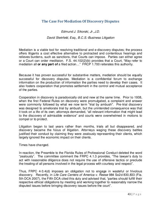 Litigators Practical Guide To Successful Mediation