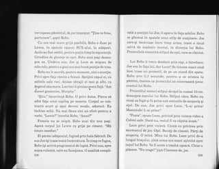 ive rupeau pAmintul, de jur imprejur. "fine-te bine,
partenere", qopti Robo.
Cu cea mai mare grija posibila, Robo o duse pe
Lewis, in spatele epavei SUX-ului, Ia addpost.
Acolo au fost ambii, pentru pulin timp in siguranla.
Grindina de gloanle se opri, Robo auzi pagi deasu-
pra sa. Undeva sus, Joe Ei Leon se miqcau de
colo-colo, pentru a gasi cea mai buna pozilie de tras.
Robo nu Ie acordd, pentru moment, nici o atenlie.
Privi spre fala rdnita a femeii. Sprijini capui ei, cu
miinile sale reci. Atinse obrajii ei moi qi albi, cu
degetul sAu mare. Lacrimi ii Eiroiau peste fald. "Am
dlreri groaznice, Murphv."
"$tiu." incuviinlA Robo. O privi duios. Parea sd
aiba fa{a unui copilaq pe moarte. Corpul se con-
tracta scurt qi apoi deveni moale, adormit. Ea
inchise ochii. Nu mai facea nici un efort pentru a
vorbi. "Lewis?" intreba Robo. "Anne?"
Femeia nu se miqcA. Robo auzi din nou paqi.
Aqezd corpul lui Lewis cu grija pe ciment. "Me
intorc imediat."
El pardsi adapostul, fugind prin hala fabricil. De
sus Joe iqi trase toatd incdrcatura. itr timp ce fugea,
Robo iqi activd proglanmul de lupt6. Privi sus, spre
scara rulant6, cafe nu funcliona. O analiz6 compli-
238
caLEt a poziliei lui Joe, ii apdru in fala ochilor. Robo
se ghemui in spatele unr.ri stilp de suslinere. Joe
care-qi incarcase intre timp arma, trase o noud
salvd de exploziv mortal, in direc{ia lui Robo.
Proiectilele nimerira stilpul de olel, care se clatina.
Lui Robo ii trecu deodatA prin cap, o intrebare:
Joe era in fala lui, dar Leon? Se intorse exact cind
leon trase un proiectil, de pe un stand din spate.
Robo avu 0,3 secunde, pentru a se arunca la
pamint, inainte ca proiectilul sa nimereasca linta:
craniul lui Robo.
Proiectilul nimeri stilpul de olel la numai 10 cm.
deasupra capului lui Robo. Stilpul cd,zu. Robo nu
reuqi sa fugA qi fu prins sub resturile de acoperiq qi
o!el. De sus, Joe privi spre Leon..,,L-ai prins!
Maestrule! L-ai prins!"
"Poate", spuse Leon, privind prin viziera video a
Cobrei sale. Daca nu, restul il va capata acuin.',
Leon privi prin viziera. Cautd cu privirea prin
monnanul de jos. O{el. Bucali de ciment. pArli de
acoperig. O mina. Mina lui Robo. Leon privi de-a
lungul braluiui, pina arma era exact alintiti spre
capul lui Robo. Va fi acum o treabd uqoara. Chiar o
pl6cere. "Nu trage!" {ipA Clarence de, jos.
239
 
