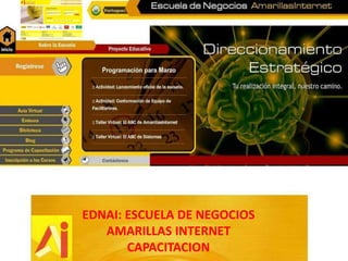 EDNAI: ESCUELA DE NEGOCIOS
   AMARILLAS INTERNET
       CAPACITACION
 