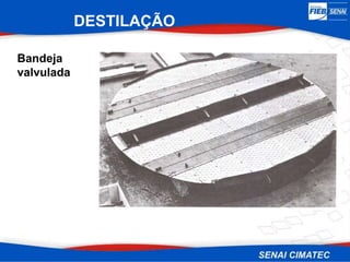 DESTILAÇÃO
Bandeja
valvulada
 